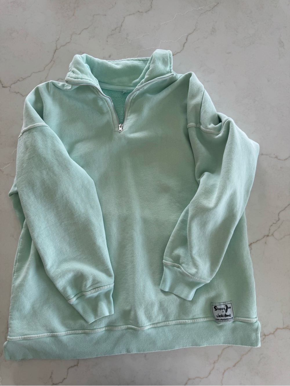 Sloppy Joe Light Mint Quarter-Zip Pullover Sweatshirt